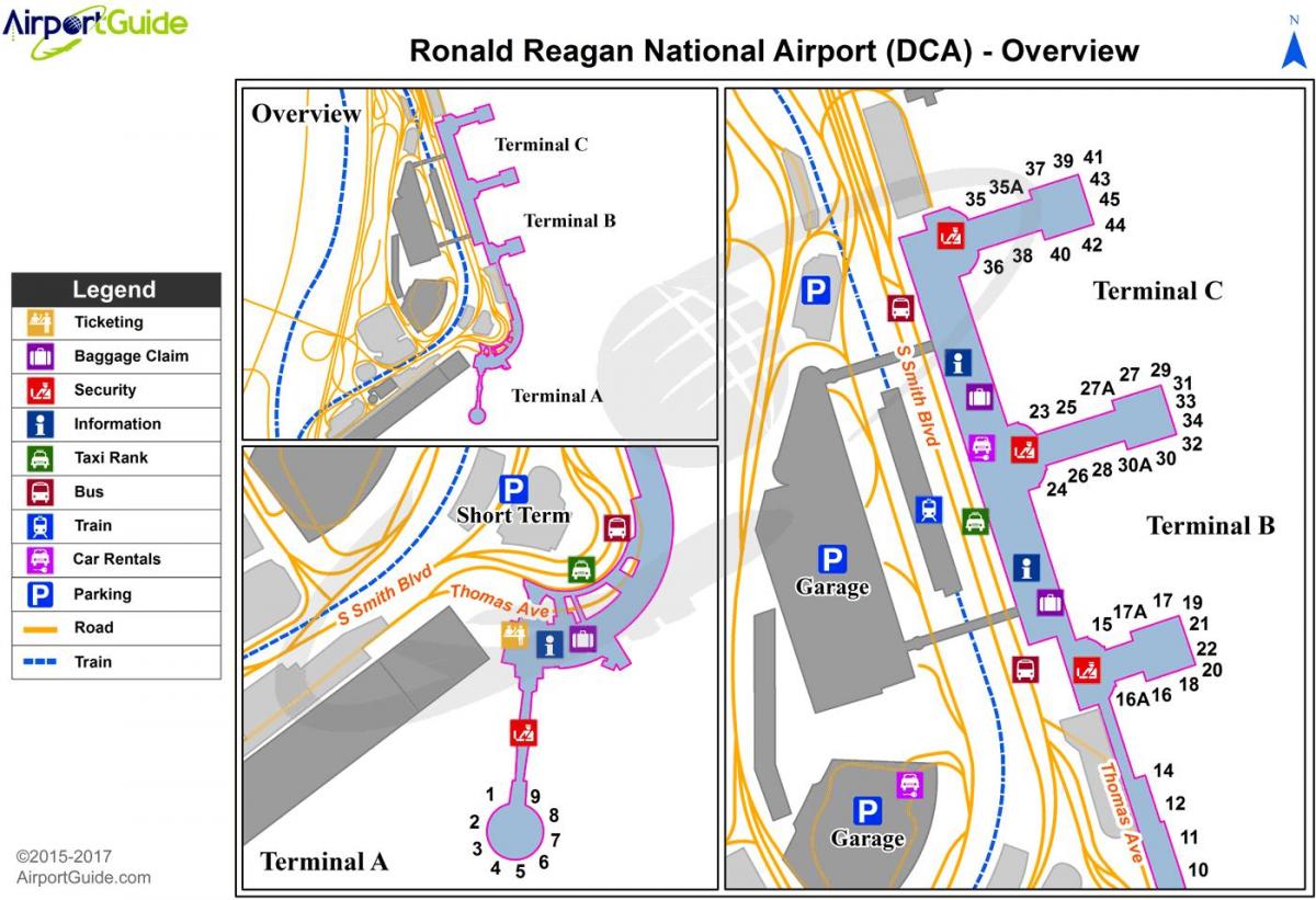 washington national mapa de l'aeroport