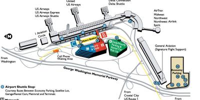 Ronald reagan washington national mapa de l'aeroport