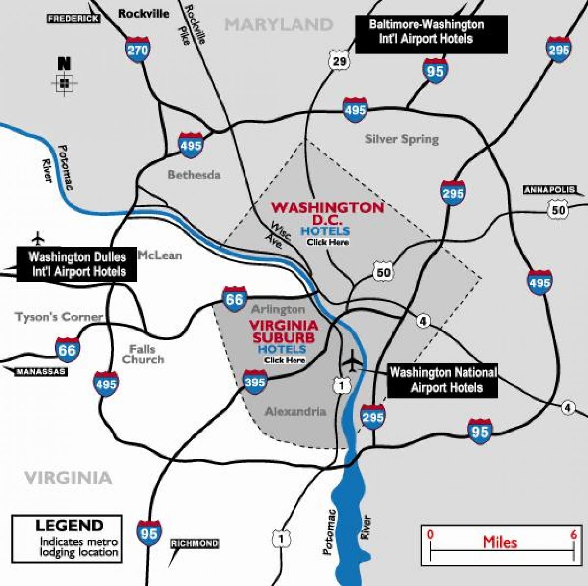 àrea de washington dc aeroports mapa