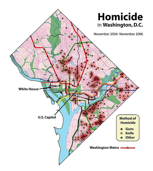 washington dc bad barris mapa