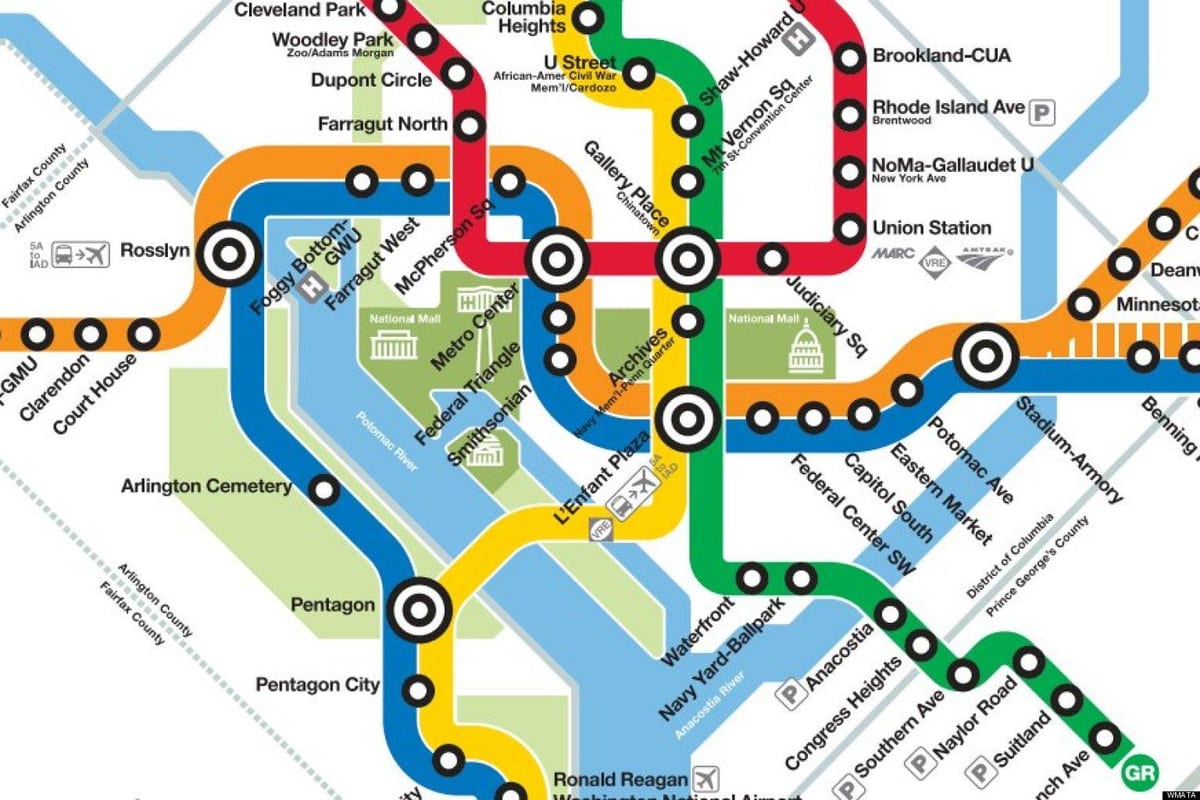 dc línia groga mapa