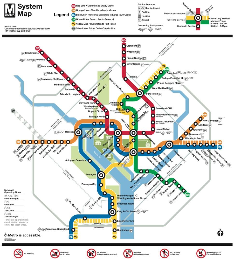 dc metro metro mapa