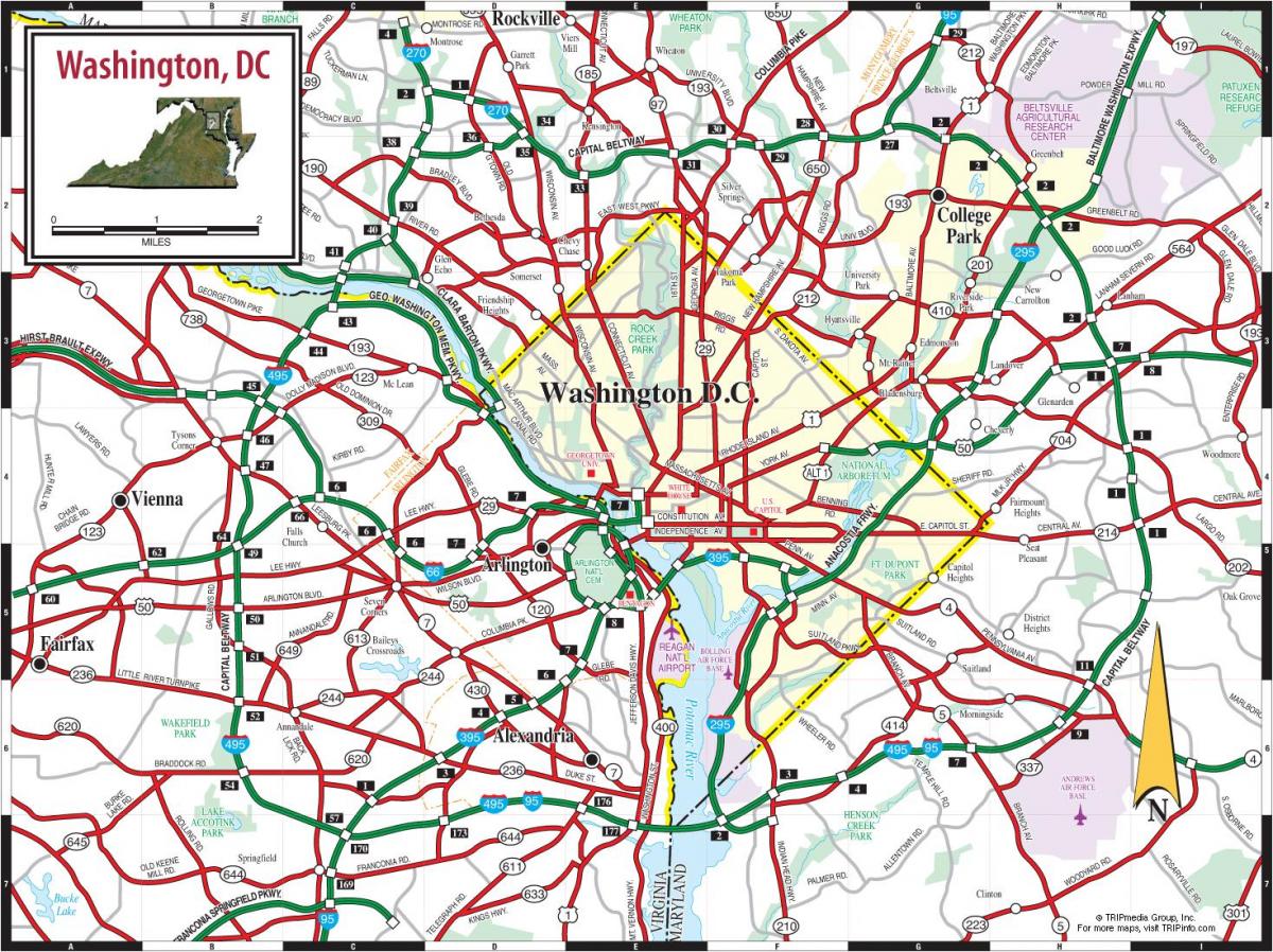 washington dc metro mapa carrer de superposició