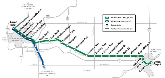 la línia verda dc metro mapa