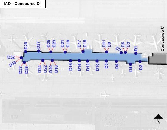 mapa de dulles terminal d