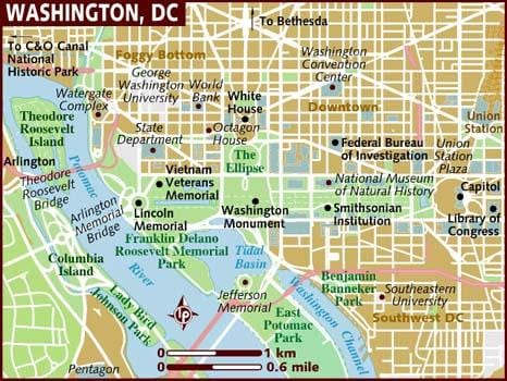 washington plànol de la zona