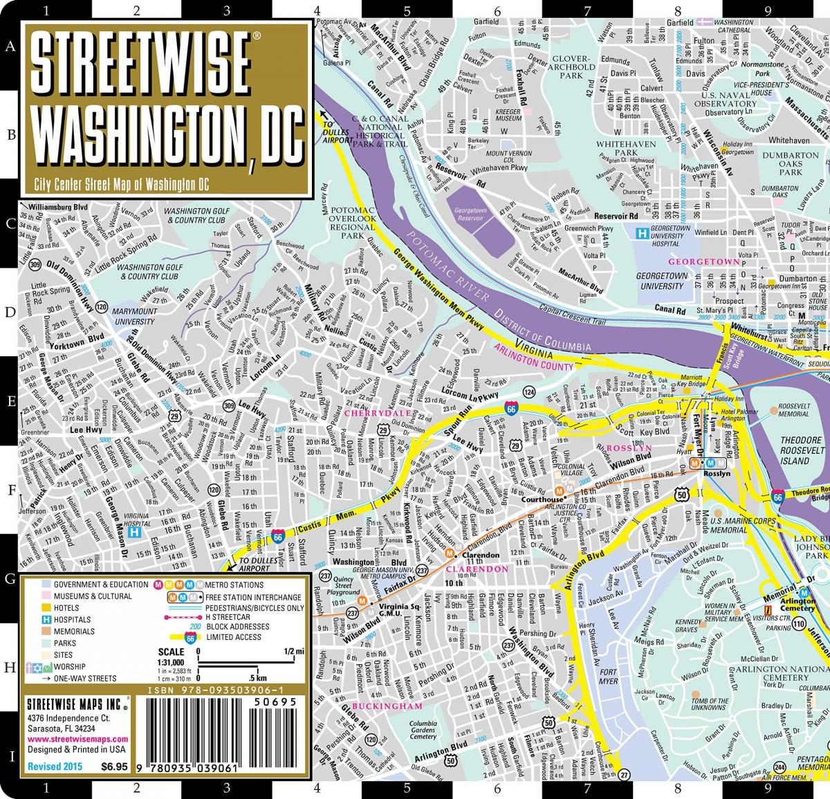 mapa de streetwise washington dc