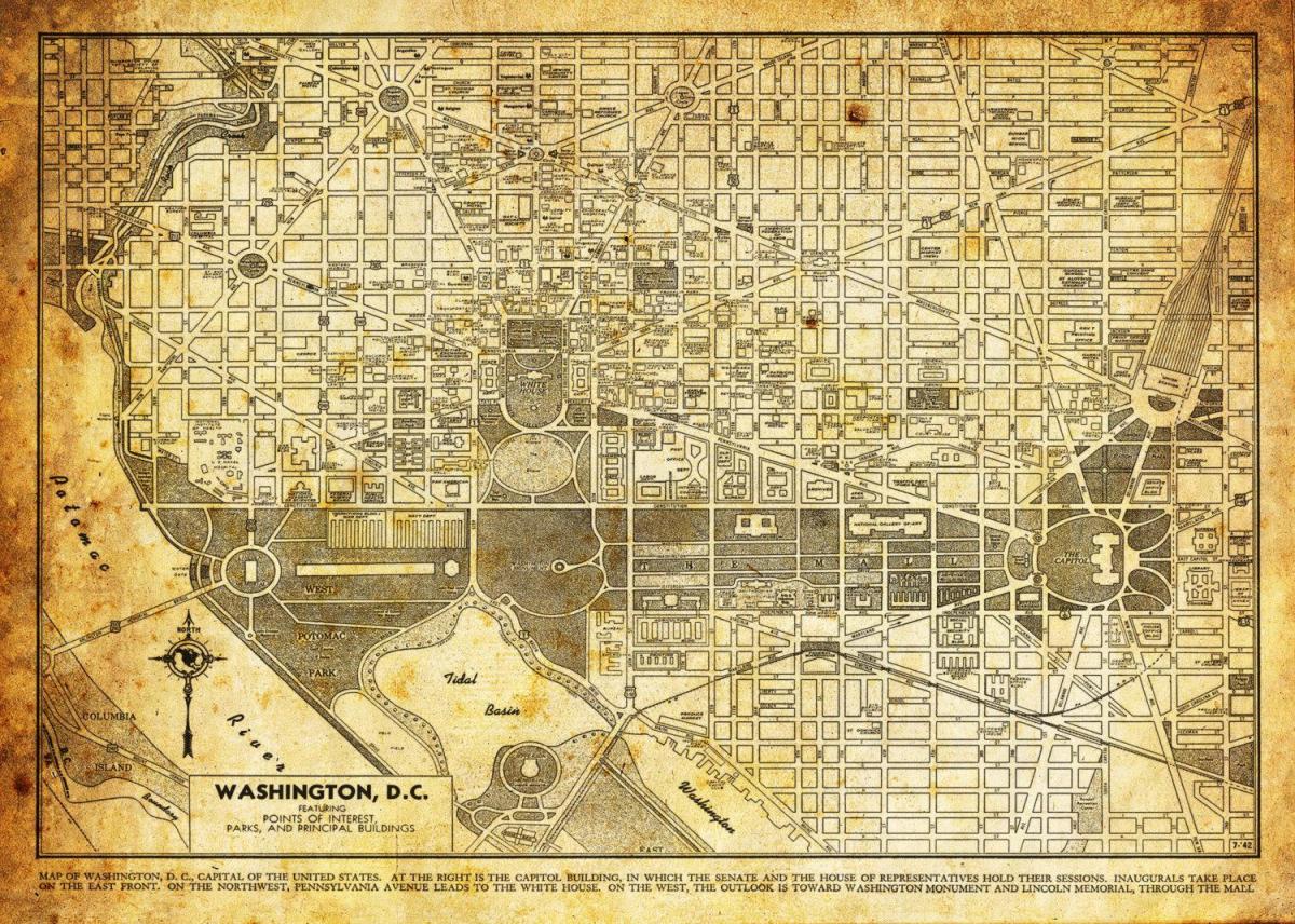 vintage dc mapa