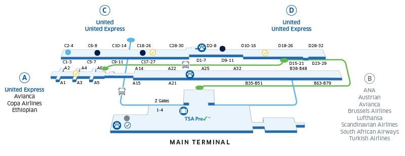 mapa de washington dc iad aeroport