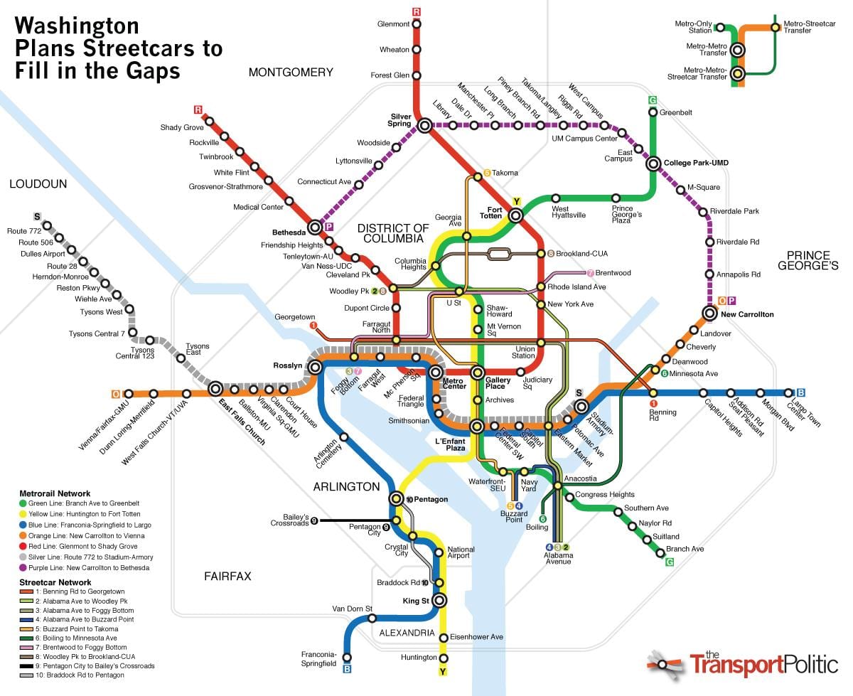 dc transport públic mapa