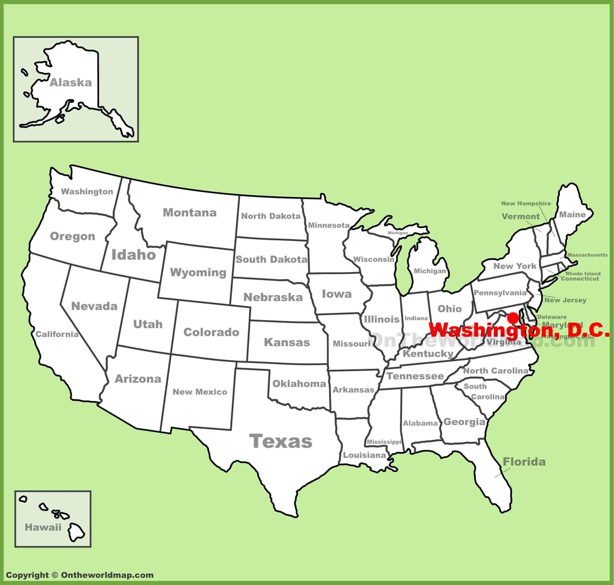 simple mapa de washington dc