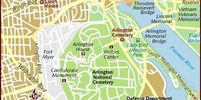 Mapa d'arlington washington dc