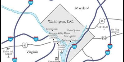 Washington àrea metropolitana de barcelona mapa