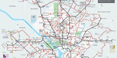 Dc metro autobús mapa
