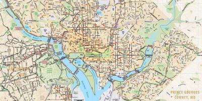 Washington dc bicicleta mapa