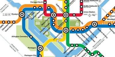 Dc línia groga mapa
