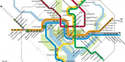 L'estació de metro de Washington mapa