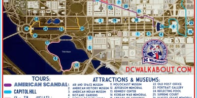 Washington dc turisme mapa