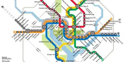Washington dc metro ferrocarril mapa