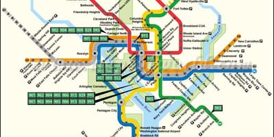 Washington dc tramvia mapa