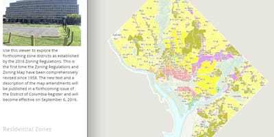 Washington dc zonificació mapa
