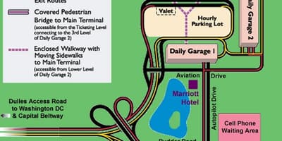 Dulles aparcament mapa