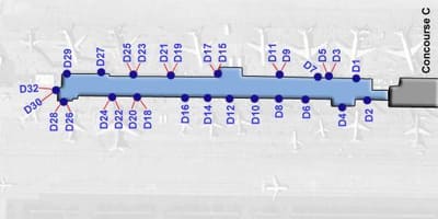 Mapa de dulles terminal d