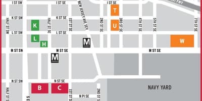 Washington nationals aparcament mapa