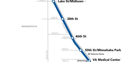 Línia blava dc metro mapa