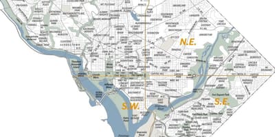 Mapa a washington dc