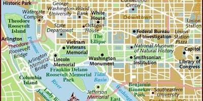 Washington plànol de la zona