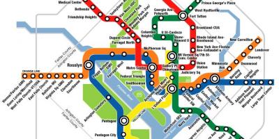 Washington dc metro mapa