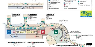 Ronald reagan a l'aeroport nacional mapa