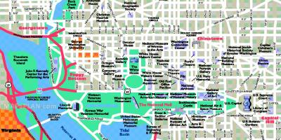 Washington dc atraccions turístiques mapa