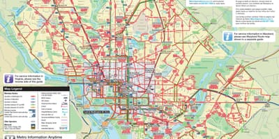 Washington autobús mapa