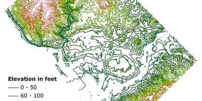 Dc elevació mapa
