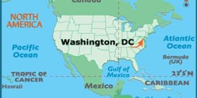 Washington en el mapa del món