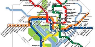 Dc estació de tren mapa