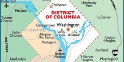 Washington dc i de l'estat de washington mapa