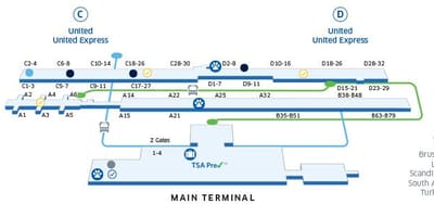 Mapa de washington dc iad aeroport